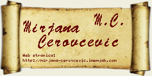 Mirjana Cerovčević vizit kartica
